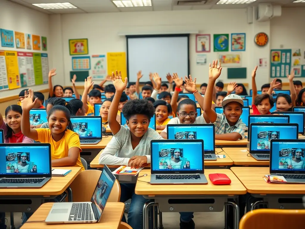 A blended learning environment showing both in-person and online components, representing the comprehensive nature of hybrid programs.